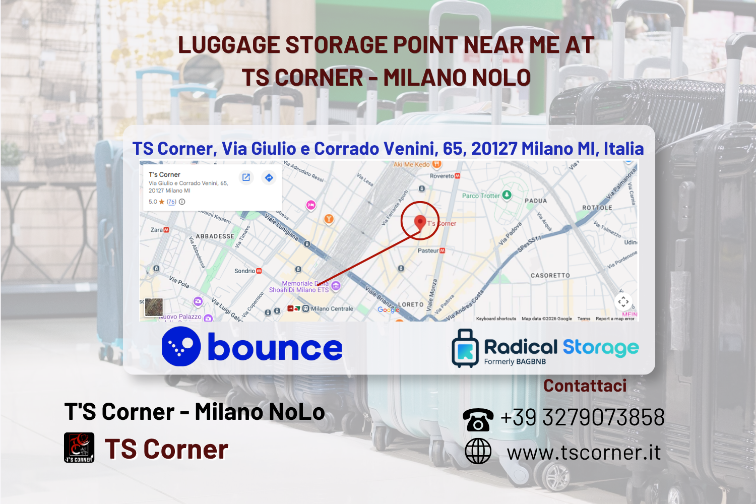Luggage Storage Point Near me at TS Corner – Milano NoLo (1)