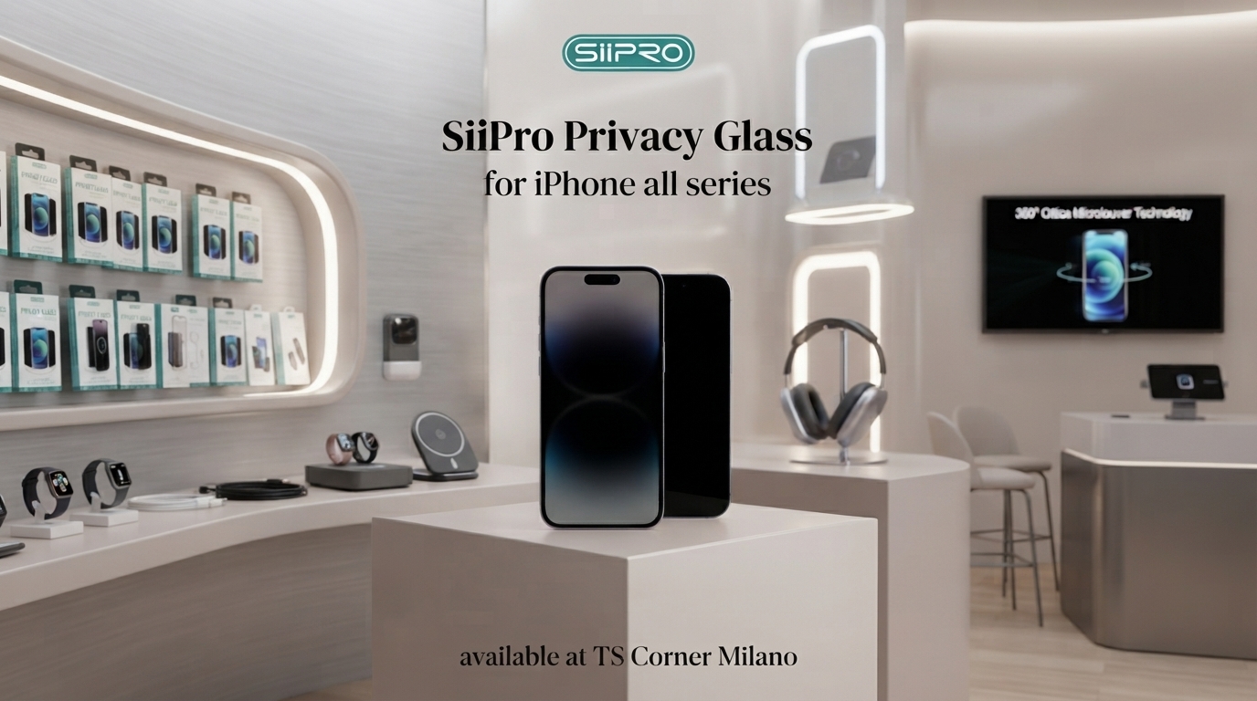 Proteggi il tuo schermo, difendi la tua privacy: ecco il Vetro Privacy 3D SiiPro per iPhone da TS Corner Milano
